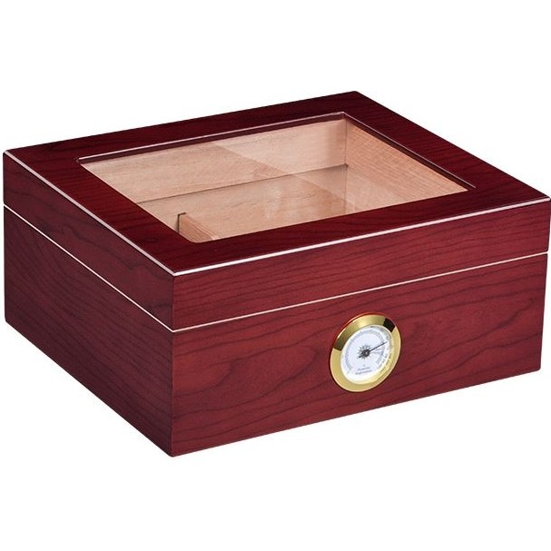 Falconetti Kırmızı Camlı Humidor Puro Kutusu Sedir Ağacı ile Şık Tasarım RB95khv Diğer Fiyatı