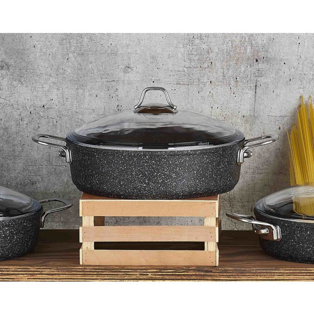 Falez Black Line 24 cm Karnıyarık Tencere / Tava Setleri Fiyatı