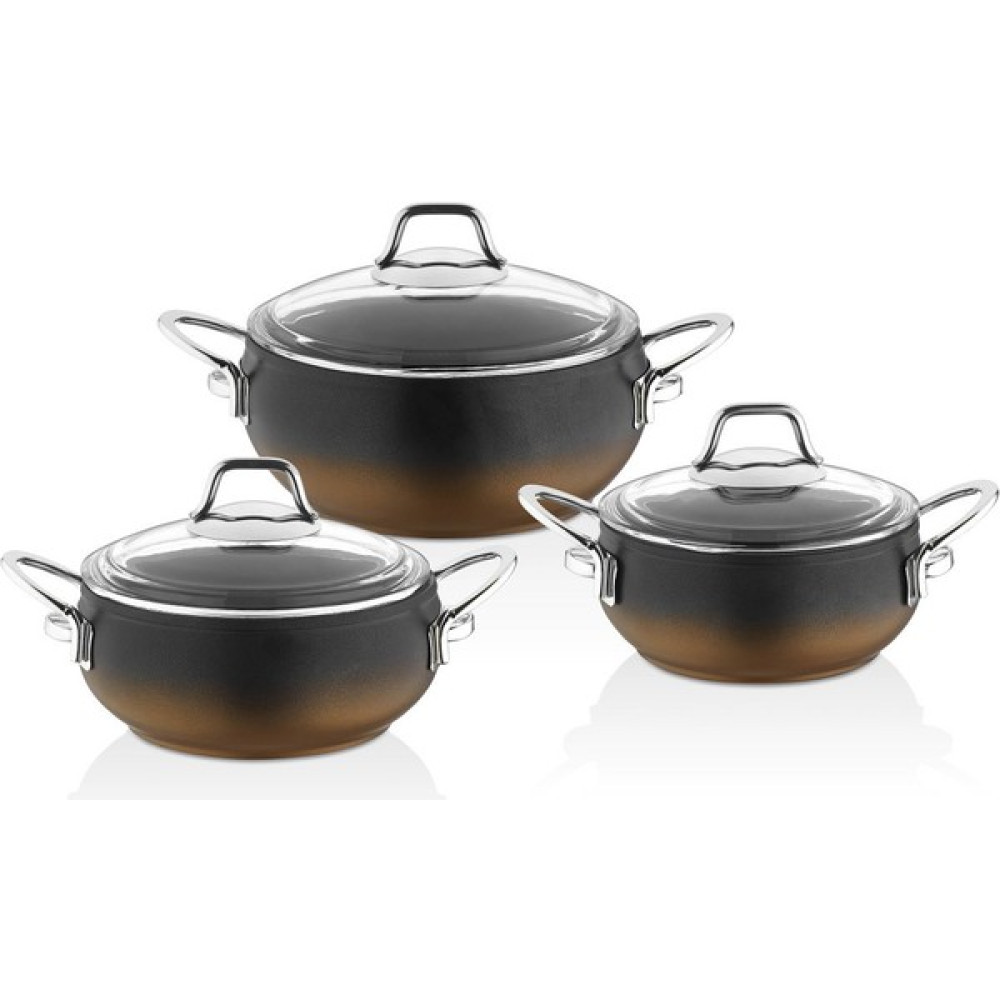 Falez Cpl 3002 Falez Cooper Line 6 Parça Midi Set Tencere / Tava Setleri Fiyatı