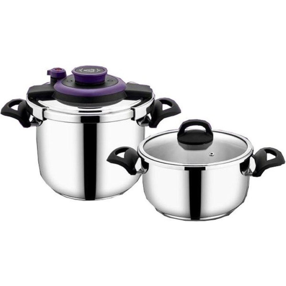 Falez Power Cook 4+7 Lt Mor Düdüklü Tencere Seti FDDK1045 Düdüklü Tencereler Fiyatı