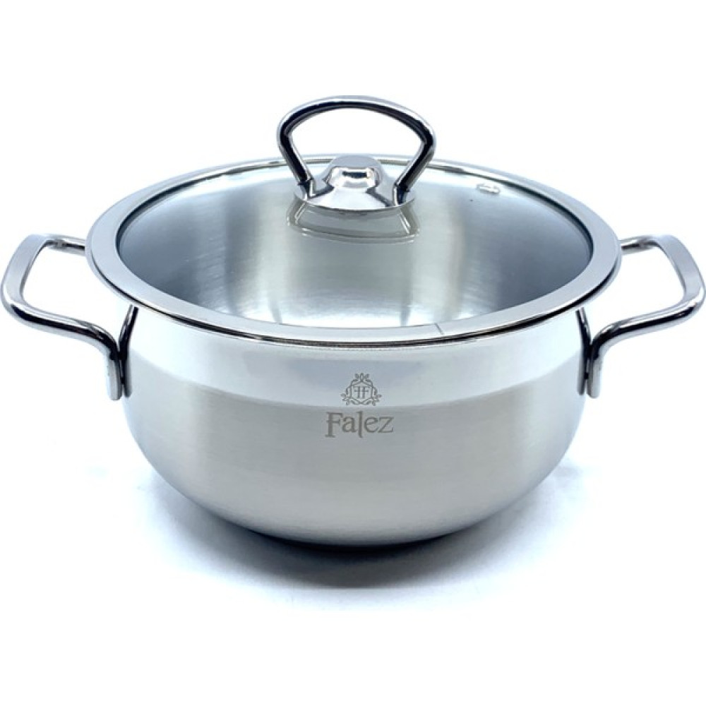 Falez Senso 18CM Çelik Tencere - Gümüş - 18 cm Tencereler Fiyatı