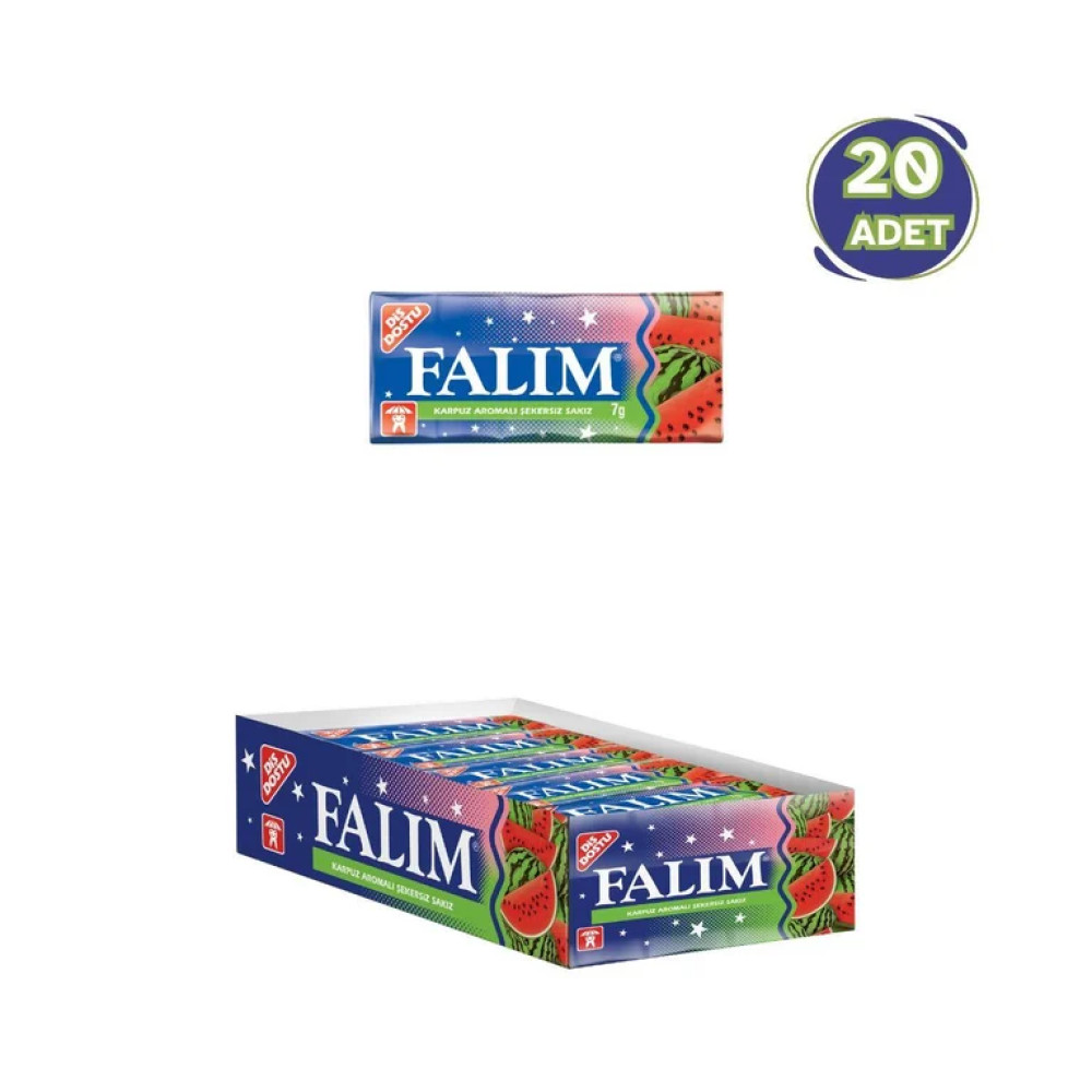 Falım Karpuz Aromalı Sakız 7 Gr - 20 Adet Şekerleme Sakız Fiyatı