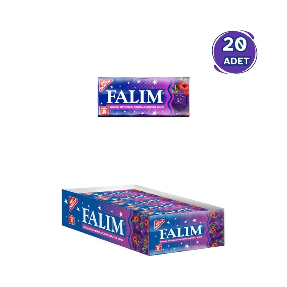 Falım Orman Meyveleri Aromalı Sakız 7 Gr - 20 Adet Şekerleme Sakız Fiyatı