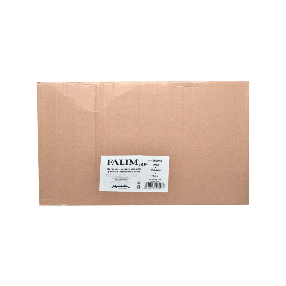 Falım Sakız 100'lü Paket Işıl Karbonatlı & Nane Aromalı