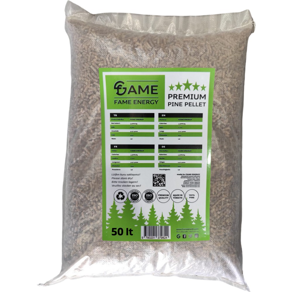 Fame Enerji % 100 Çam Peleti / Kedi Kumu 50 Lt 6 mm Evcil Hayvan Ürünleri Fiyatı