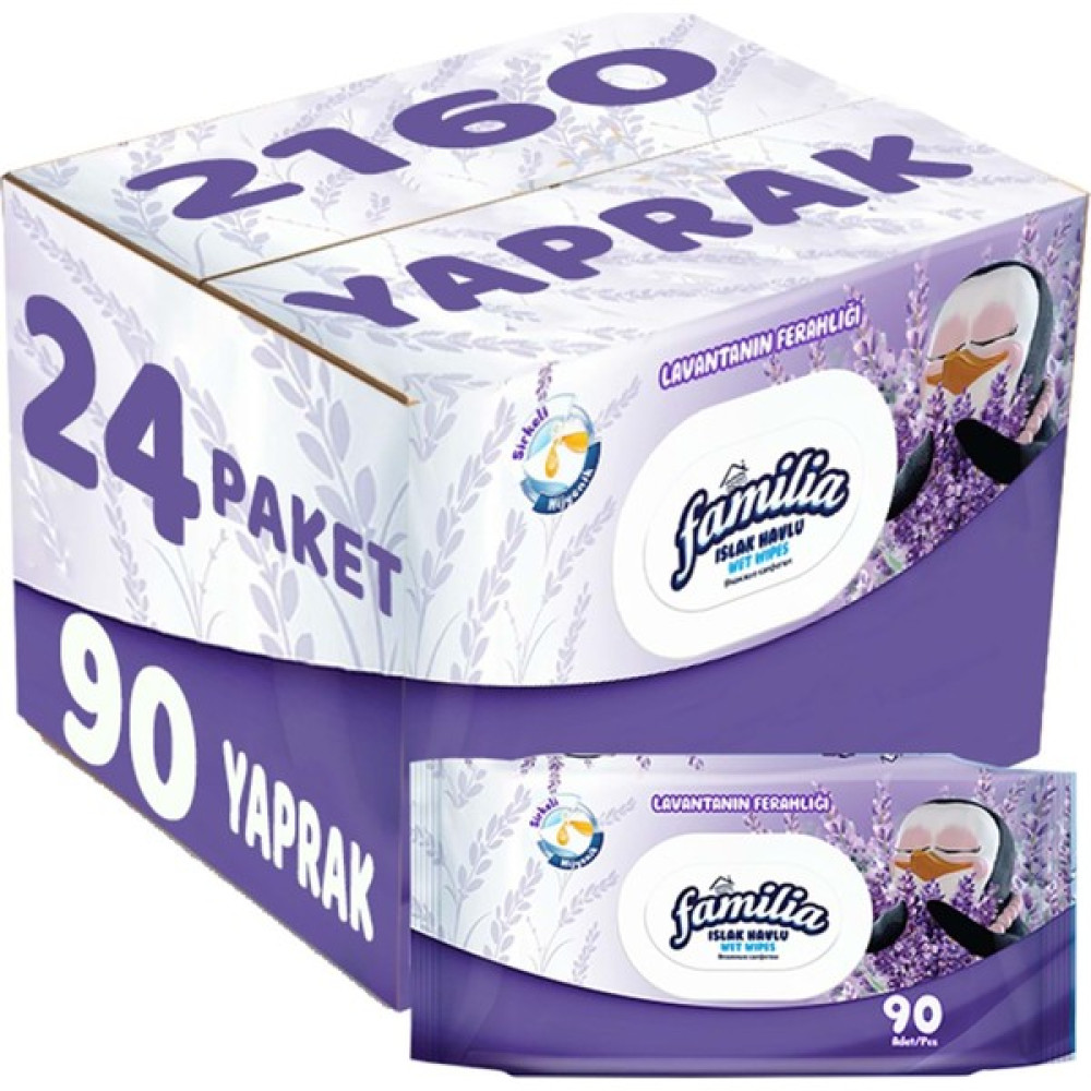 Familia Islak Havlu Mendil Lavantanın Ferahlığı 90 Yaprak Plastik Kapaklı 24 Lü Set 2160 Yaprak Oto Boyaları Fiyatı