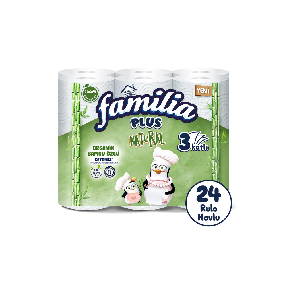 Familia Plus Natural Kağıt Havlu 24 Rulo (6 Rulo X 4 Paket) Kağıt Havlu Fiyatı