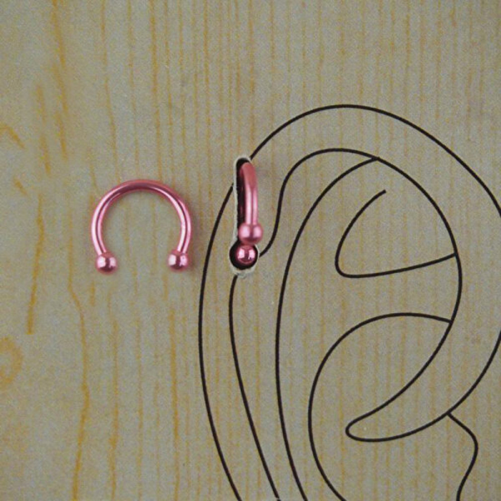 Family Store 8mm Cerrahi Çelik Pembe Halka Piercing (Top:2,5mm) Altın & Gümüş Piercing Fiyatı