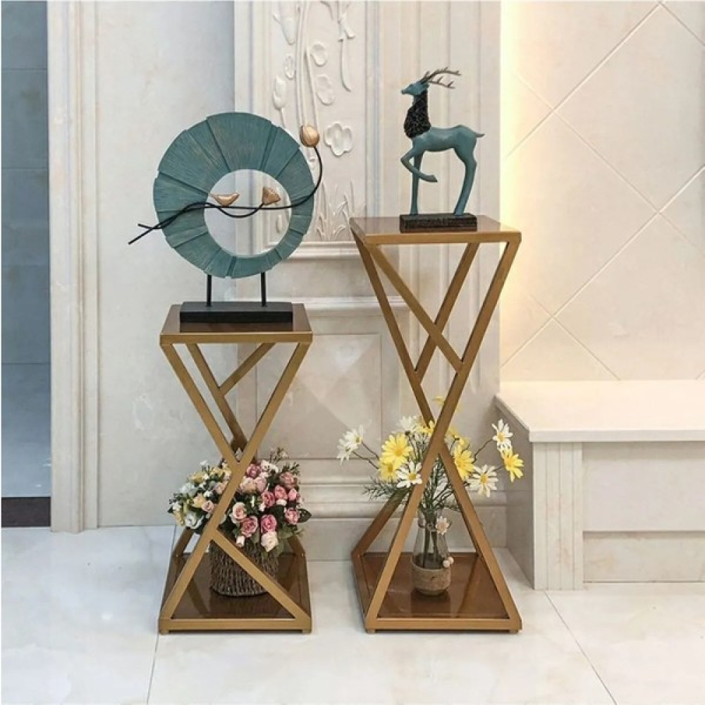 Familya Art Arsenal Çiçek Standı 3 Adet Gold Saksı ve Aksesuarları Fiyatı
