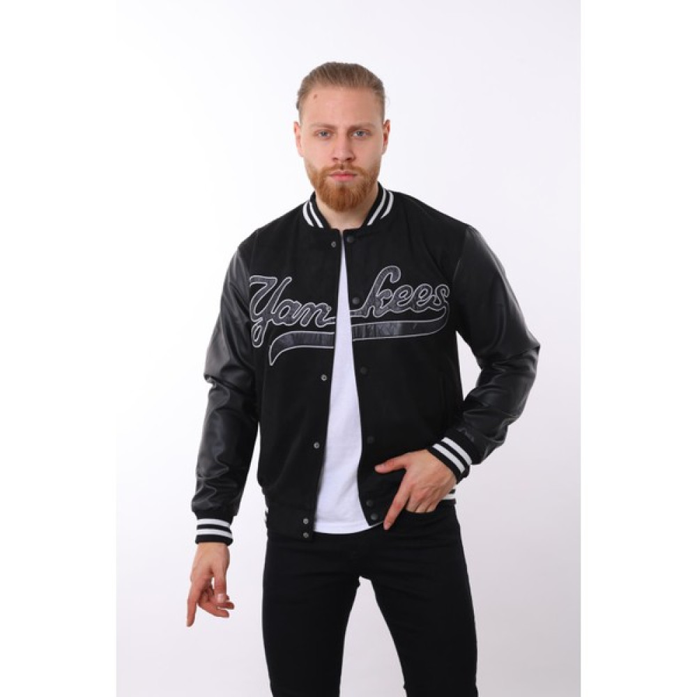 Famoda Siyah Yankees Baskılı Mevsimlik Ceket F0002000 Erkek Ceket Fiyatı