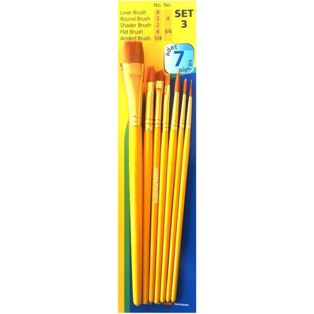 Fanart Academy 7li Sentetik Kıl Fırça Seti Set 3 / 7500.s3 Yardımcı Malzeme Fiyatı