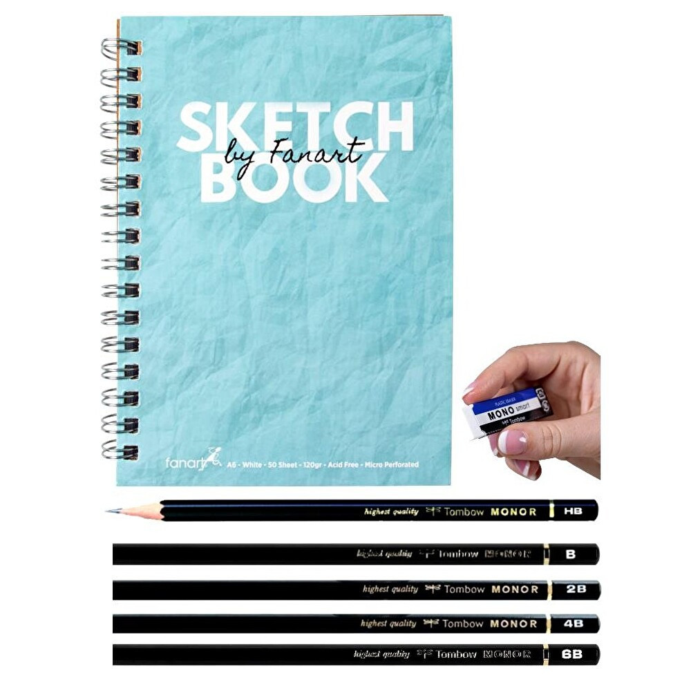 FANART SKETCH BOOK A5 ÇİZM SET TURKUAZ Mekanik Kurşun (Versatil) Kalem Fiyatı