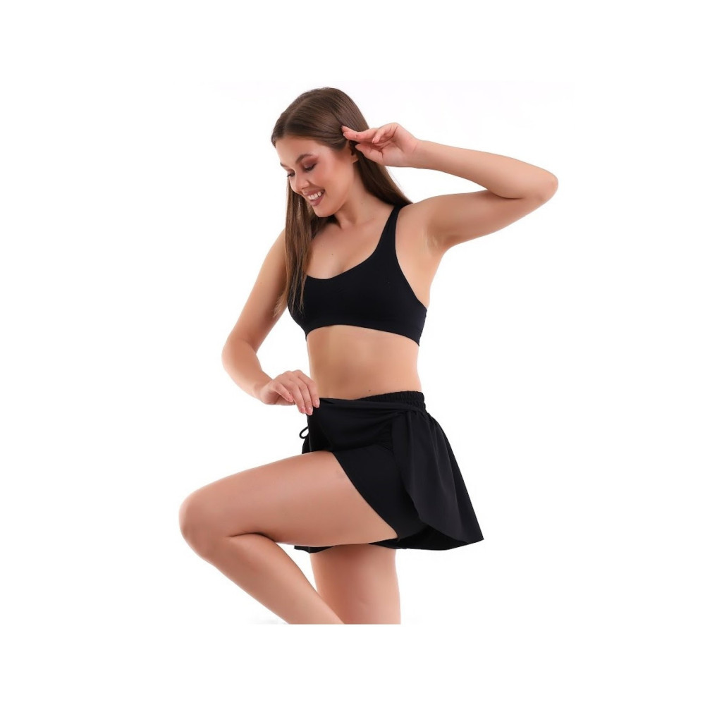 Fancy&Dancy Kadın Siyah Dalgıç Kumaş Özel Üretim Şık Spor Şort Etek L Beden Şort & Kapri (Outdoor) Fiyatı