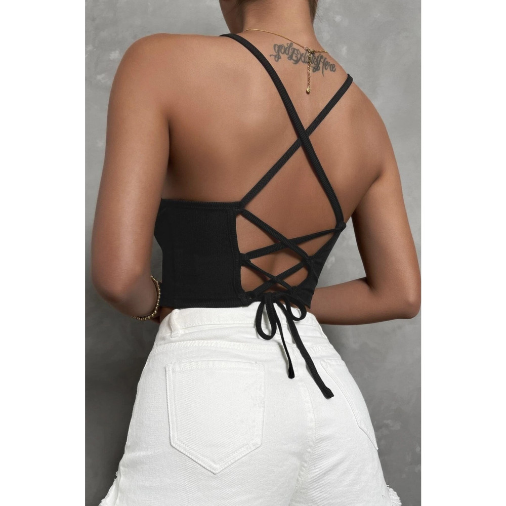 Fancy&Dancy Kadın Siyah Kaşkorse Bağlamalı Bluz XL Beden Bluz Fiyatı