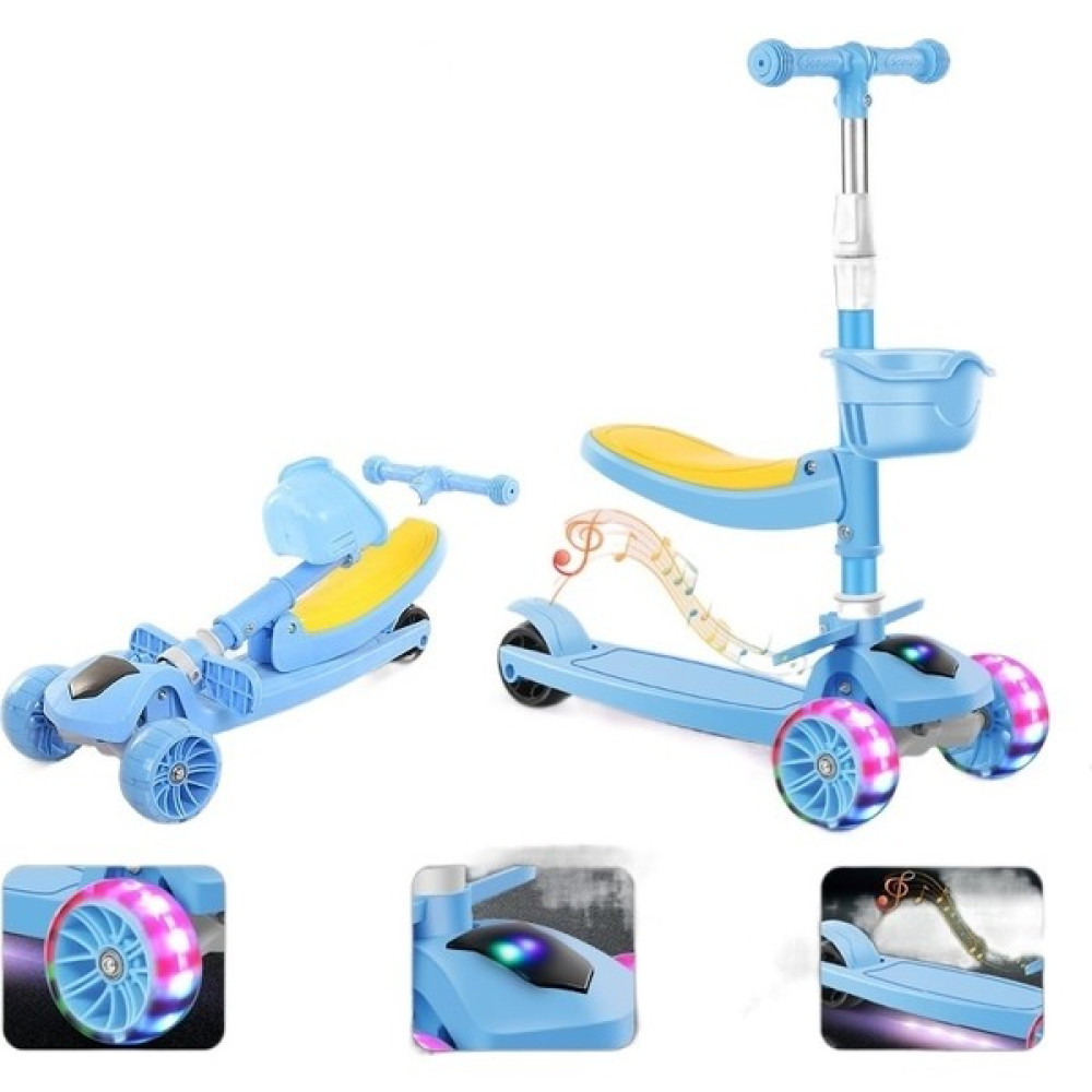 Fansheng-HB Migao Üçü Bir Arada Çocuk Scooter'ı 2-6-12 Yaş Oturabilir (Yurt Dışından) - Açık Mavi Açık Hava, Deniz ve Spor Oyuncakları Fiyatı