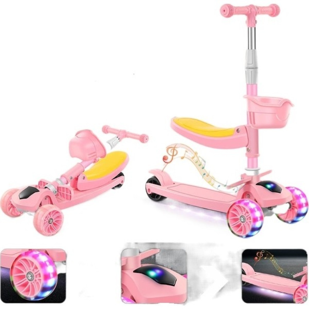 Fansheng-HB Scooter Çocuk Üç Tekerlekli Bisikleti 1-12 Yaş Çocuk Kaydırağı Araba (Yurt Dışından) - Açık Pembe Açık Hava, Deniz ve Spor Oyuncakları Fiyatı