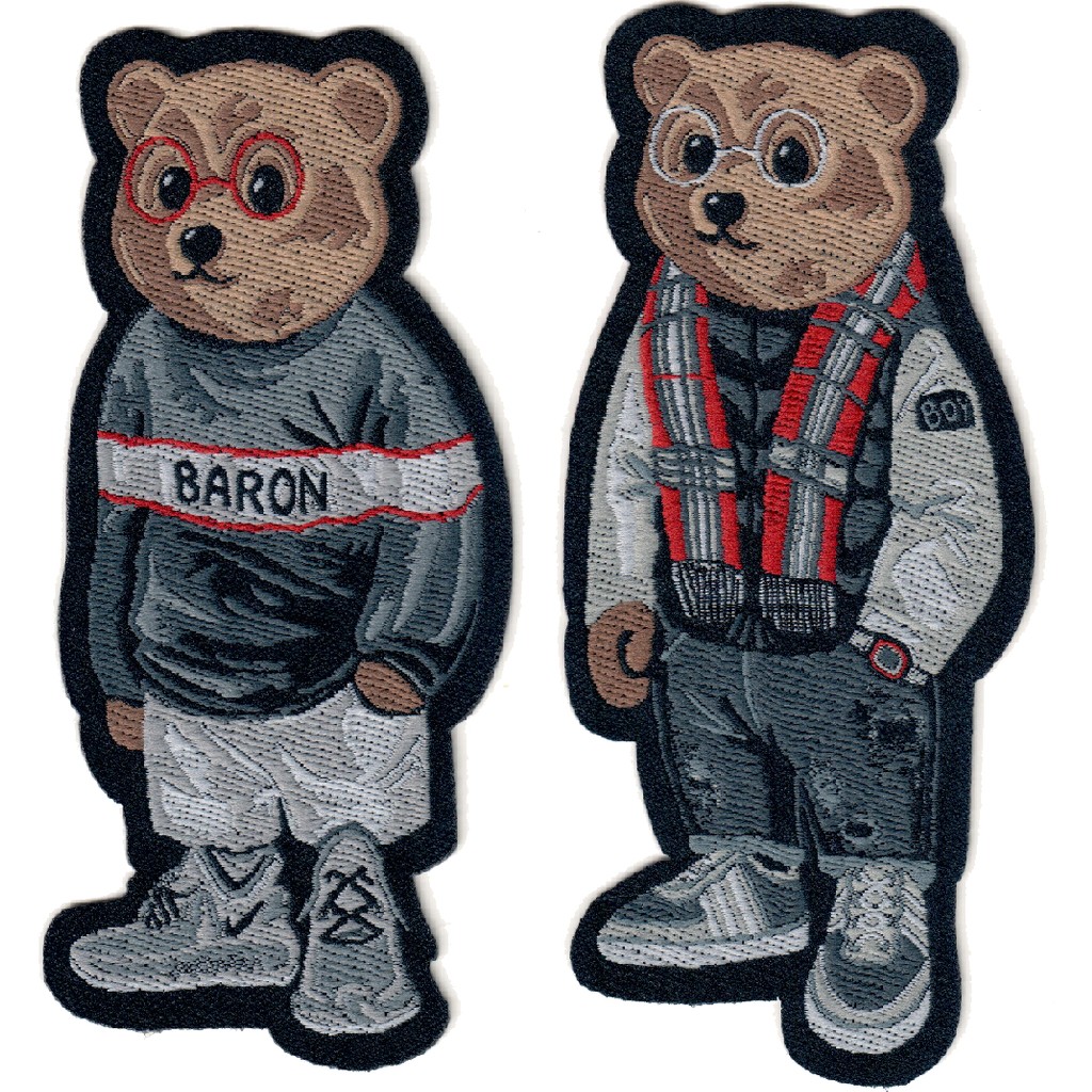 Fantastic Arma Ütü ile Yapışan Tarz Ayı Adam Figürlü Dokuma Patch Yama Teddy Bear Gözlüklü Ayıcık Baron Diğer Fiyatı