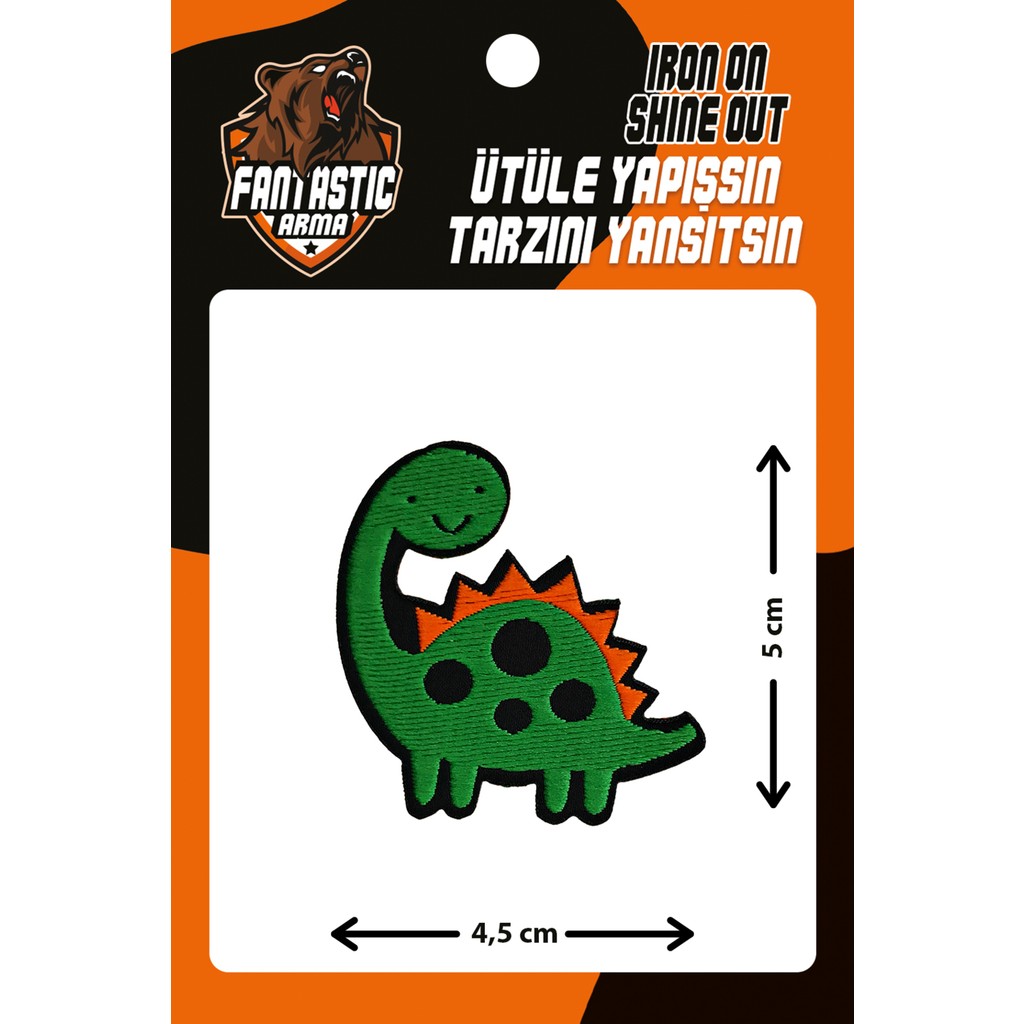 Fantastic Ütü Ile Yapışan Dokuma Arma Patch, Renkli Dinazor Diğer Fiyatı