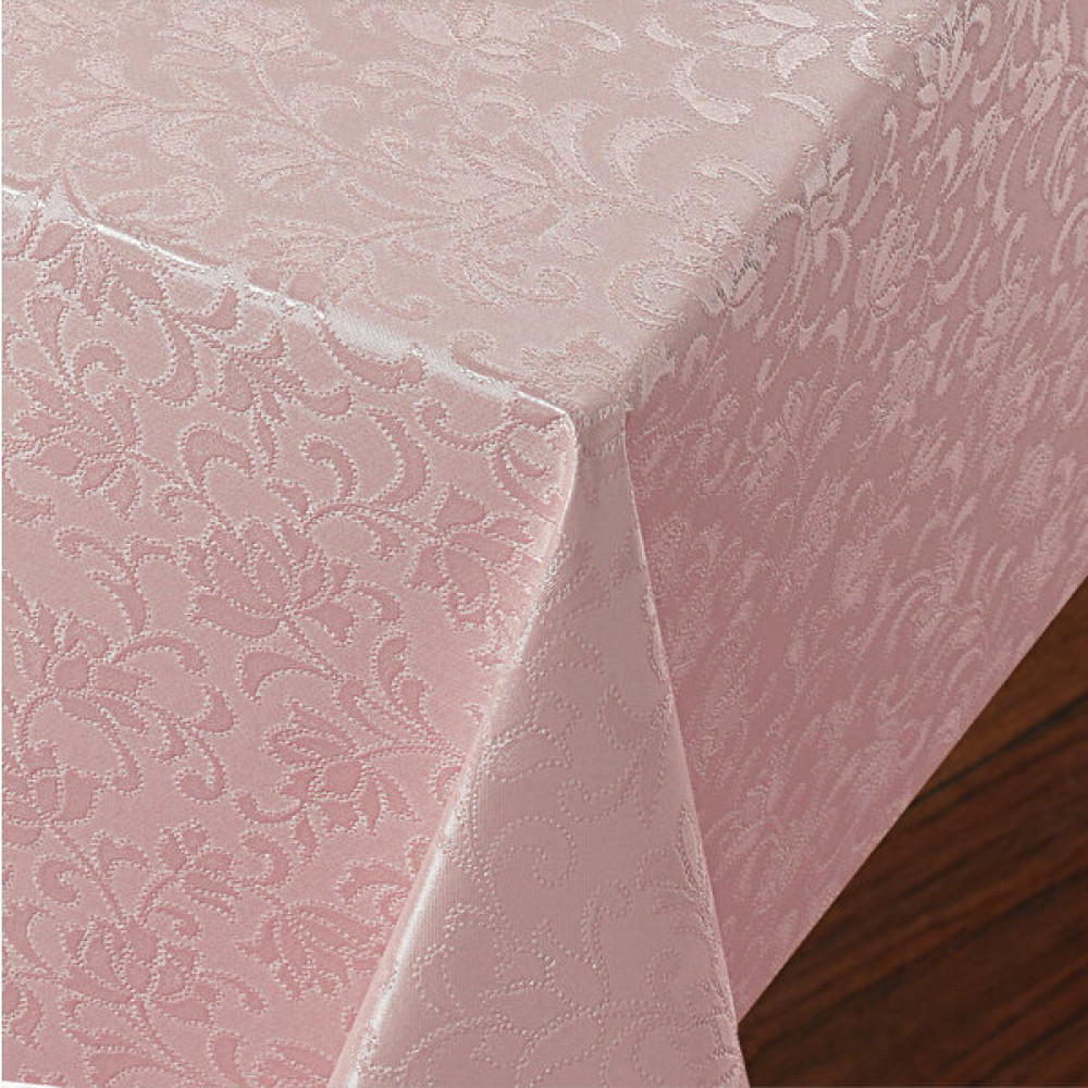 Fantastik Elyaf Astarlı Pvc Masa Örtüsü Silinebilir Sıvı Geçirmez Leke Tutmaz Çiçekli Kabartma Desenli Pembe - 100 x 140 cm Masa Örtüsü Fiyatı