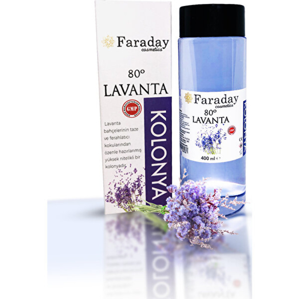 Faraday Cosmetics Lavanta Kolonyası - Yüksek Nitelikli - 80 Derece - 400 ml Kolonya & Gülsuyu Fiyatı