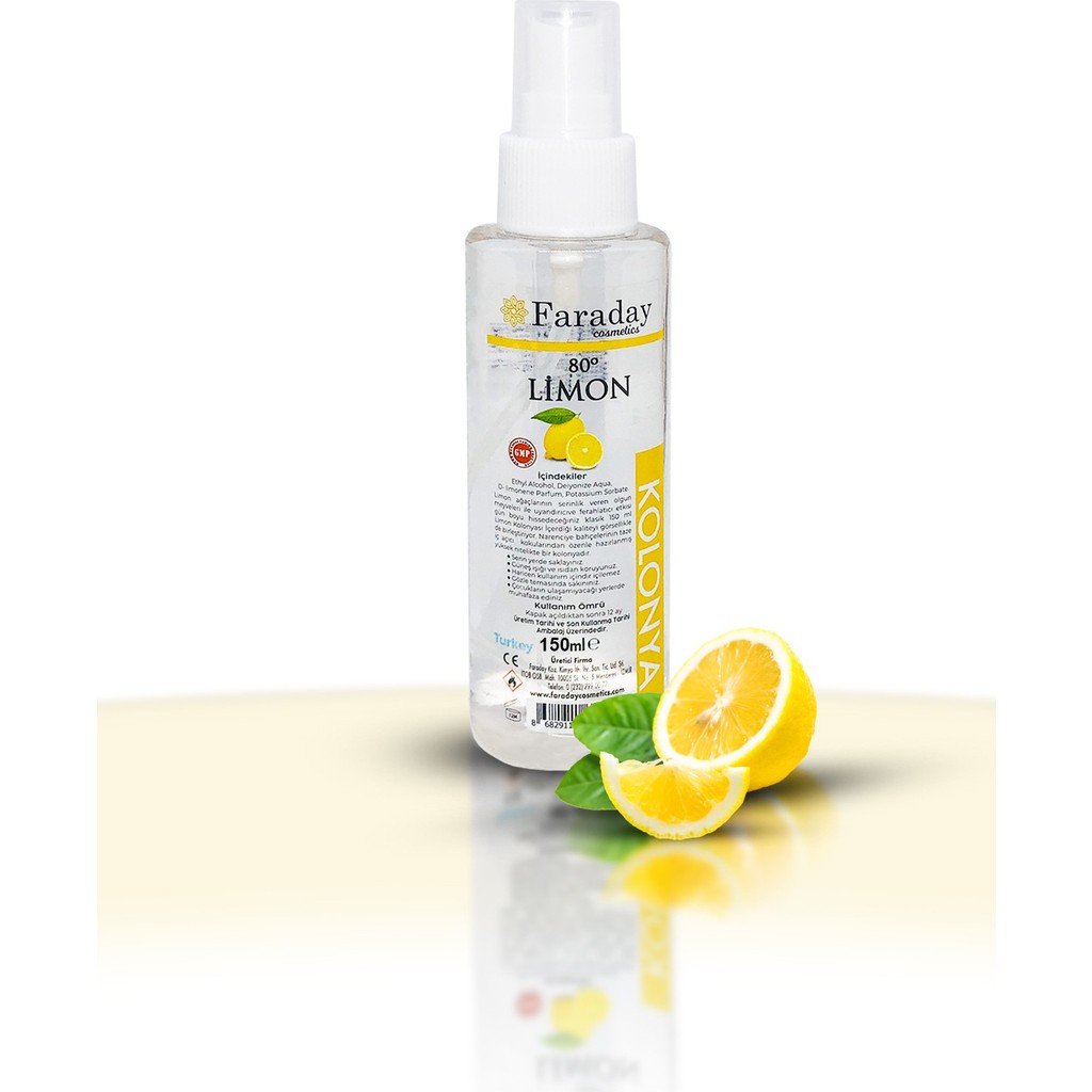 Faraday Cosmetics Limon Kolonyası 150 Ml 80 Derece Diğer Fiyatı