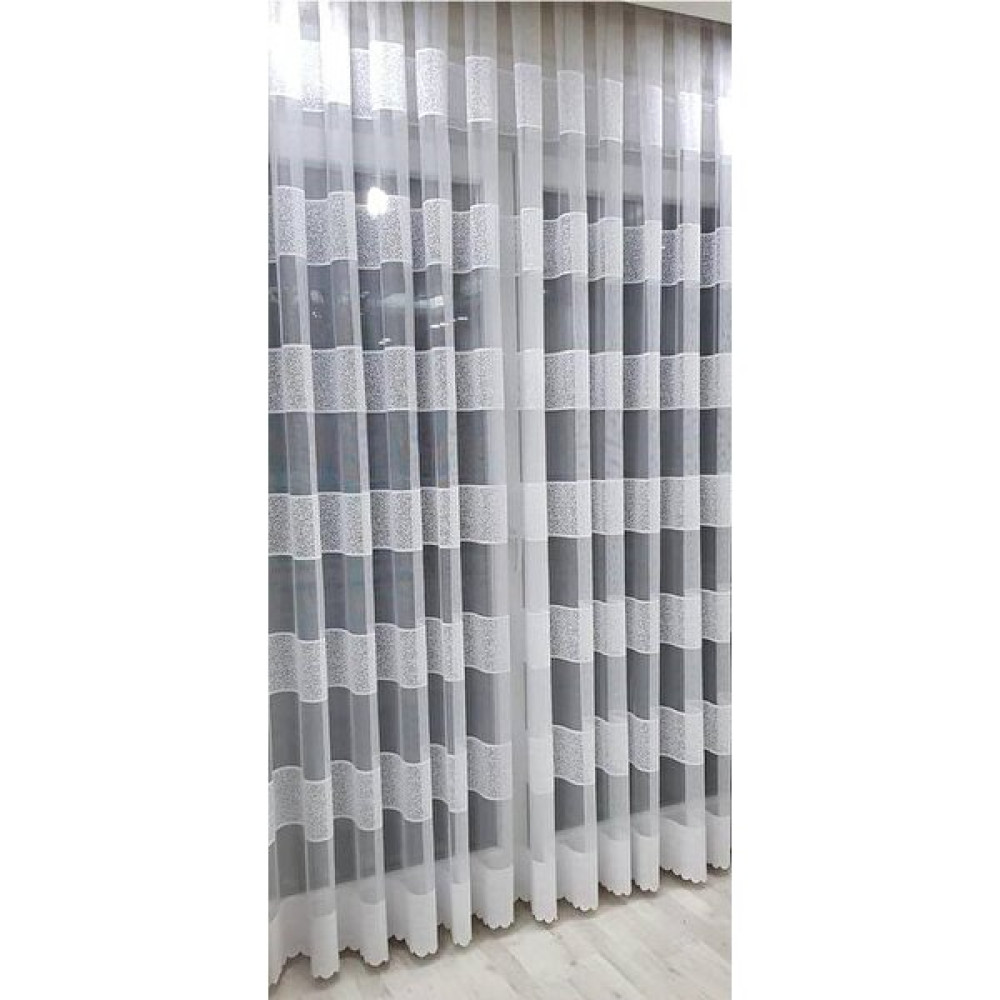 Farbateks Ara Bantlı 2 Kat Pileli Tül Perde - 100 x 260 cm - Beyaz Tül Perde Fiyatı