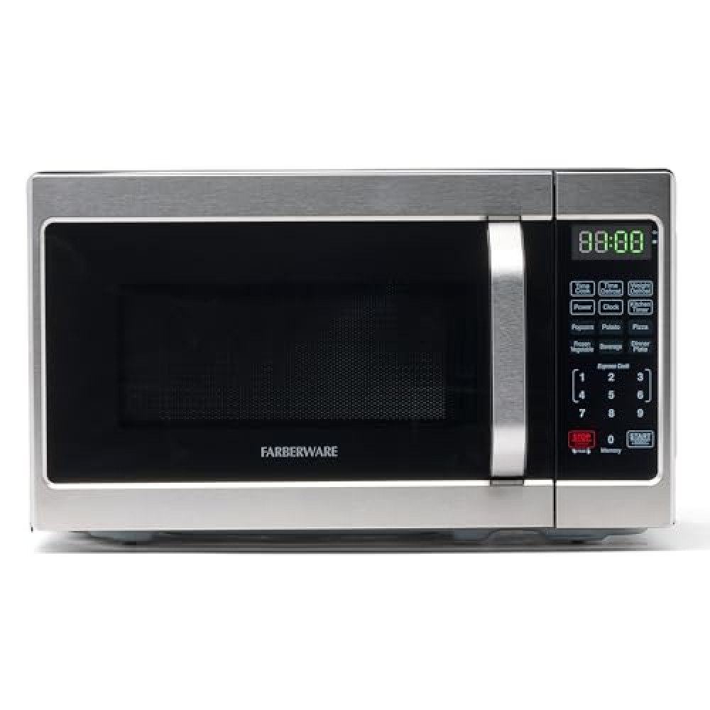 Farberware Countertop Microwave 700 Watts, 0.7 Cu. Ft. - Microwave Oven With LED Lighting and Child Lock - Perfect for Apartments and Dorms - Easy Clean Stainless Steel Microwave Ovens Fiyatı