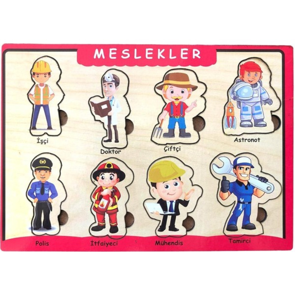 Farbu Oyuncak Ahşap Bultak Puzzle 8 Parça Arka Yüzü Yazı Tahtalı Yapboz Meslekler - 1 Puzzle & Aksesuarları Fiyatı