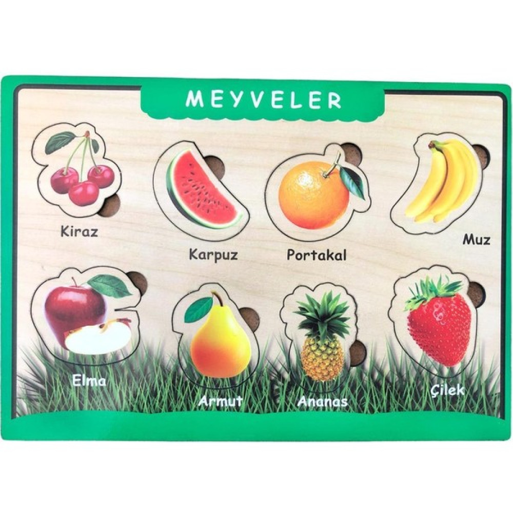Farbu Oyuncak Ahşap Bultak Puzzle 8 Parça Arka Yüzü Yazı Tahtalı Yapboz Meyveler - Renkli Puzzle & Aksesuarları Fiyatı