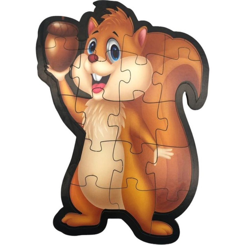 Farbu Oyuncak Ahşap Sincap Puzzle 18 Parça Arka Yüzü Hikayeli Yapboz - Renkli Puzzle & Aksesuarları Fiyatı