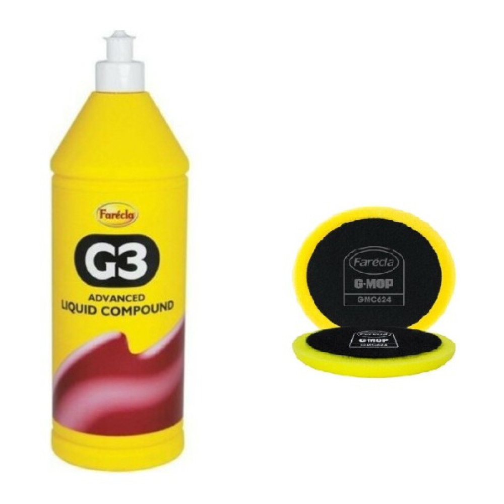 Farecla G3 Likit Çizik Giderici Pasta 1 Lt ve Farecla G-Mop GMC612 6'' 150MM Cırtlı Pasta Süngeri Oto Çizik Giderici Fiyatı