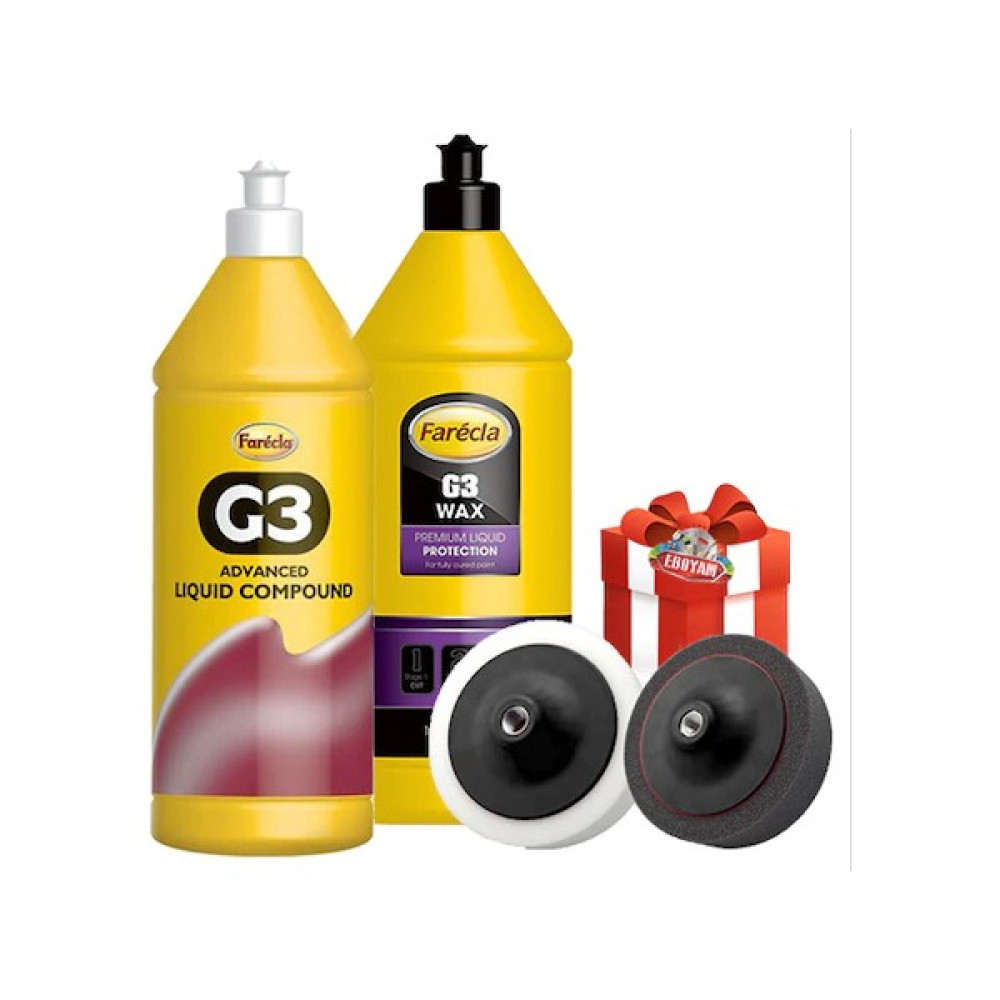 Farecla G3 Pasta 1 Litre + G3 Wax Cila 1 Litre+Sünger Oto Çizik Giderici Fiyatı