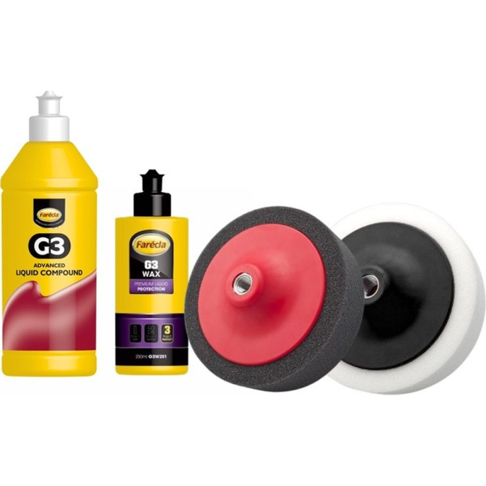 Farecla G3 Pasta 500ML + G3 Wax Cila 250ML (2 Adet Sünger - 1 Adet Ci̇la - 1 Adet Pasta) Oto Çizik Giderici Fiyatı