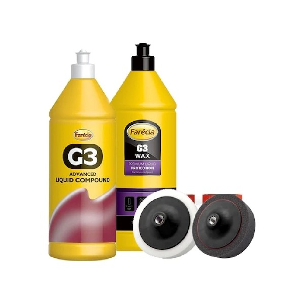 Farecla Hediyeli G3 Pasta 1 Litre + G3 Wax Cila 1 Litre + 1 ADET SÜNGER HEDİYE (AÇIKLAMAYA BKNZ.) Oto Çizik Giderici Fiyatı