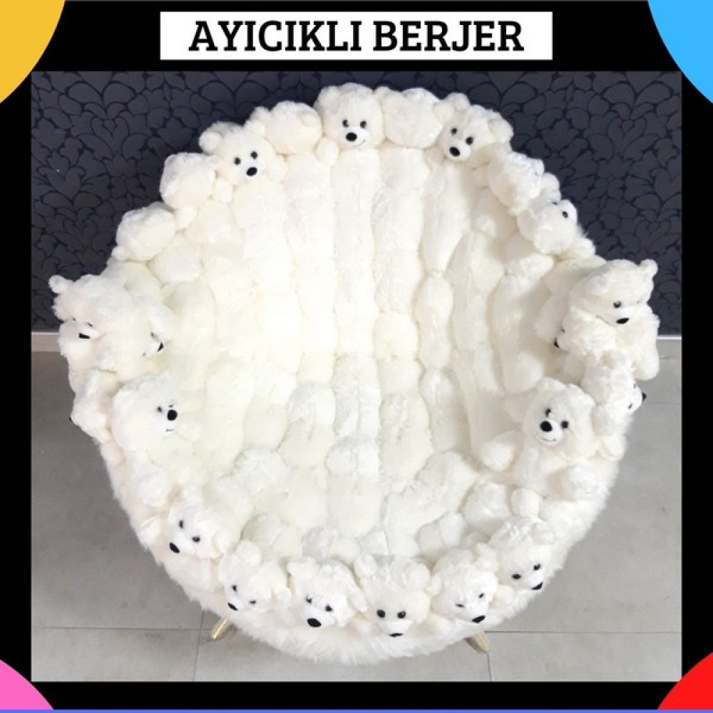 Farinay Tekli Berjer Beyaz Tekli Koltuk & Berjer Fiyatı