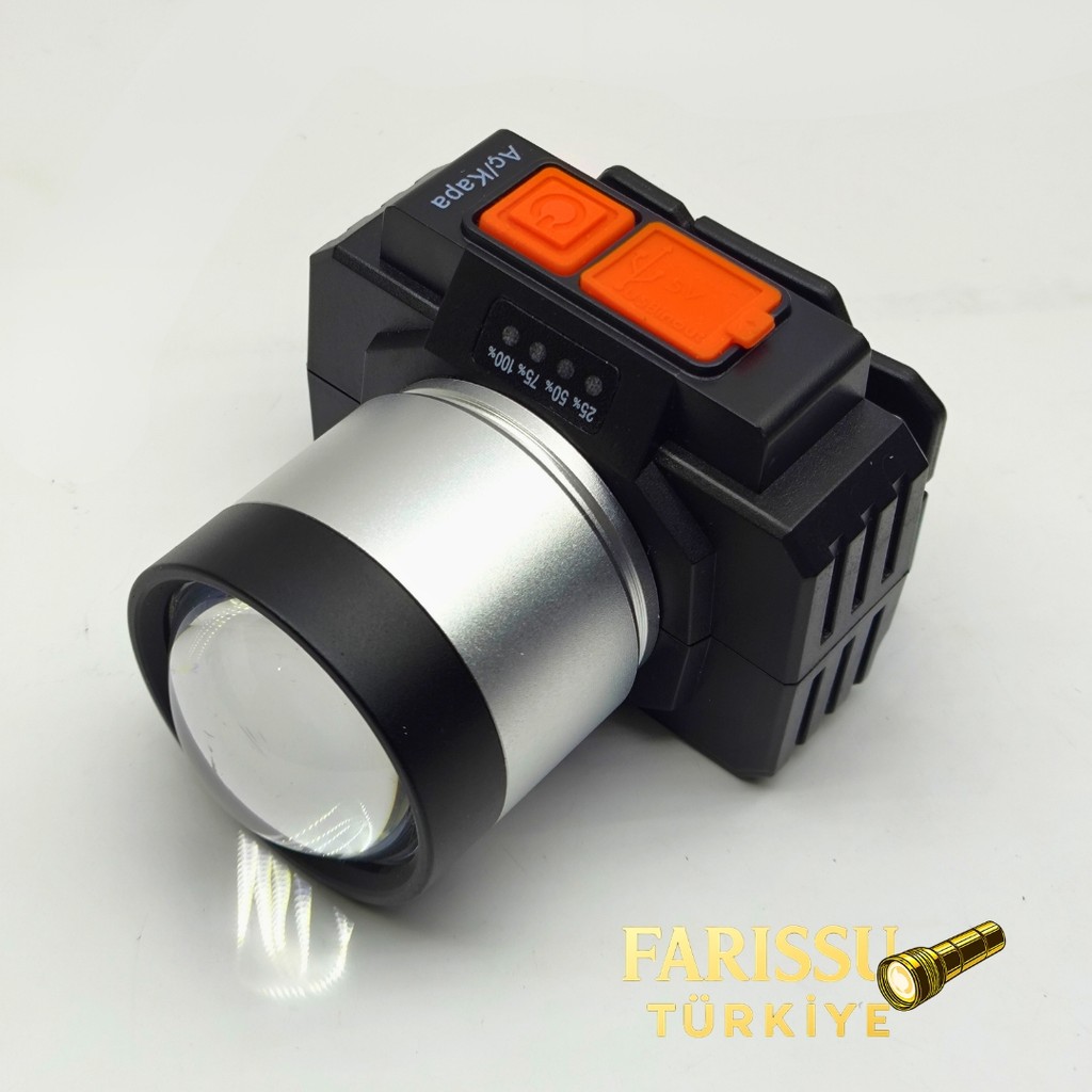 farissu 2400 Lümen Güçlü LED Kafa Lambası - 4 Modlu, Sos Özellikli, Yağmur Geçirmez Diğer Fiyatı