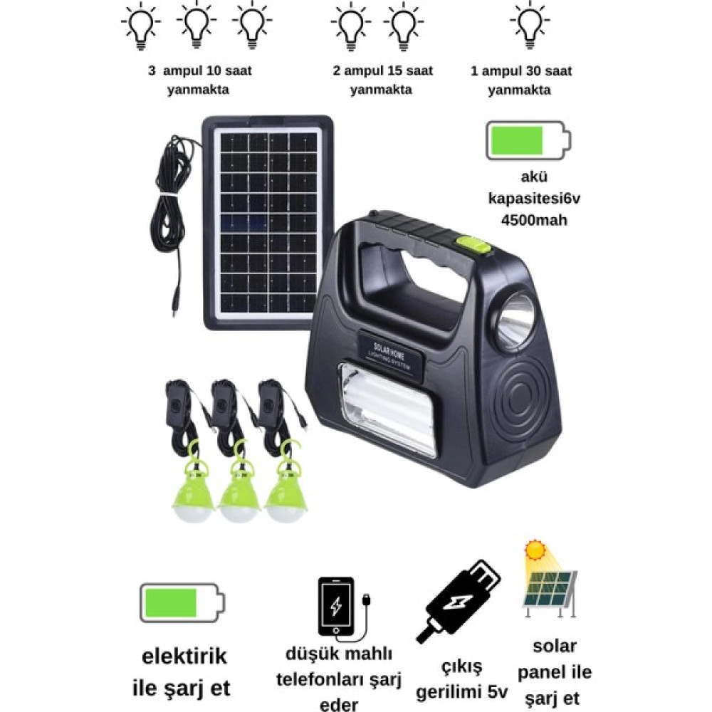 Farissu 3 ampullü solar panelli güneş enerjili aydınlatma kiti Dış Mekan & Bahçe Oyuncakları Fiyatı