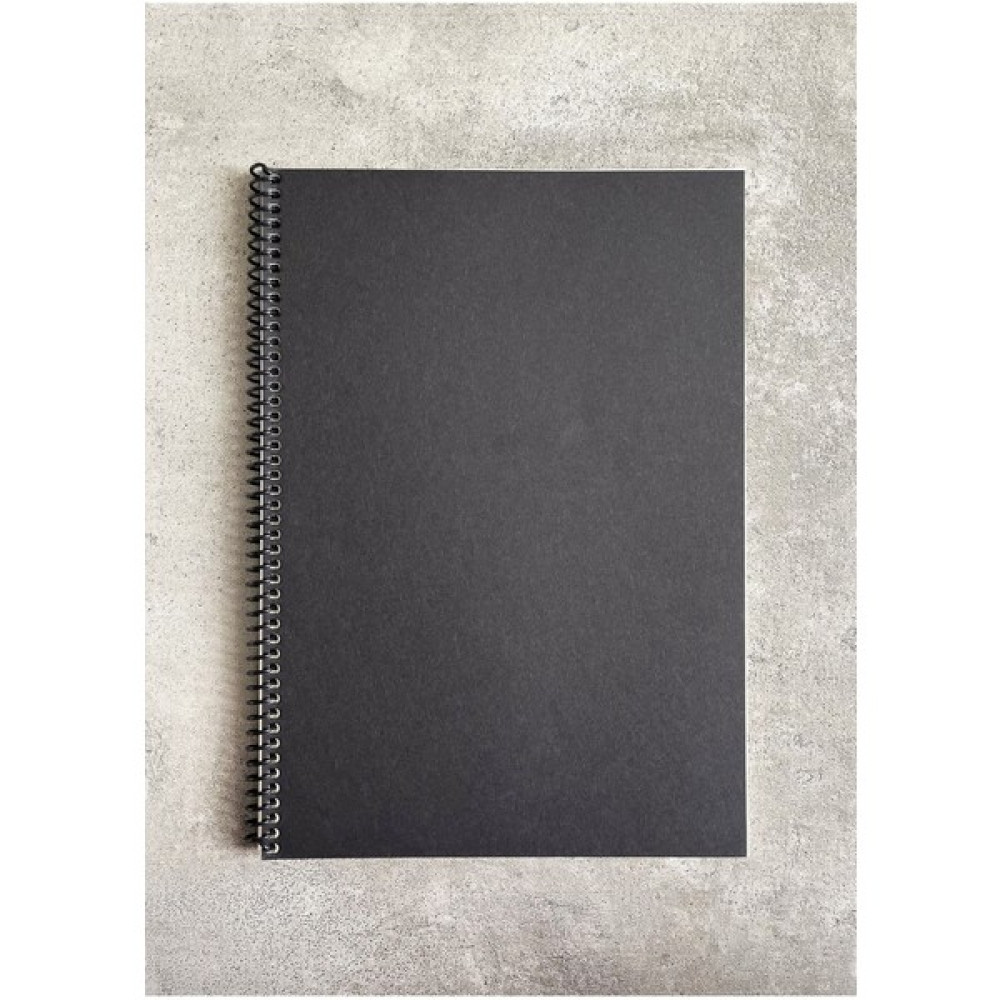 Fark Tanıtım A4 Çizgisiz Spiralli Defter (Siyah Kapak) - Siyah Spiralli Defter Fiyatı