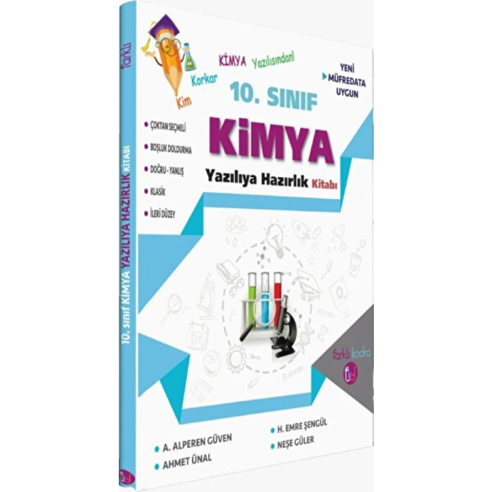 Farklı Kadro Yayınları 10.Sınıf Kimya Yazılıya Hazırlık Ders Sınav Kitapları Fiyatı