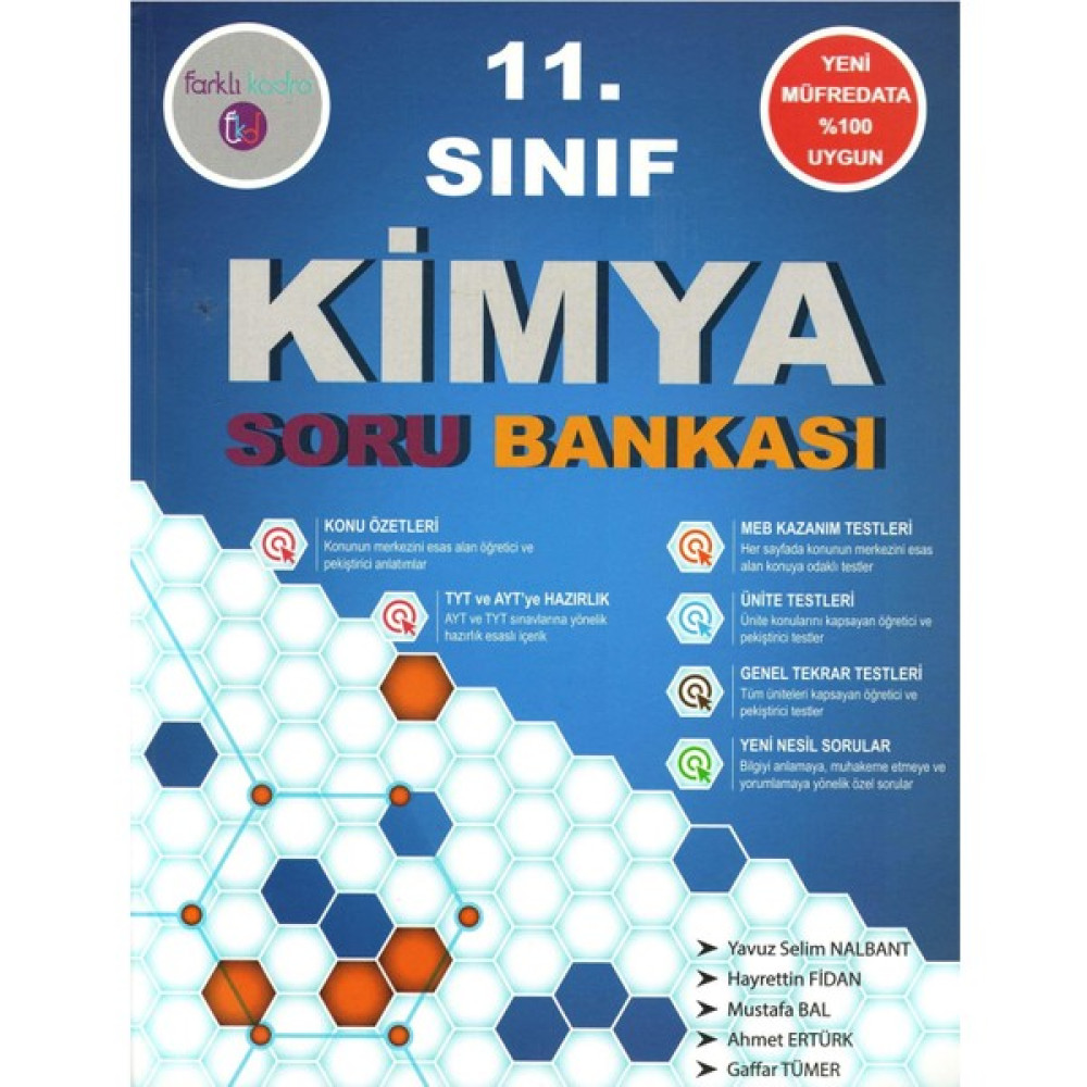 Farklı Kadro Yayınları Farklı Kadro 11.sınıf Kimya Konu Özetli Soru Bankası Kaynak Kitapları Fiyatı