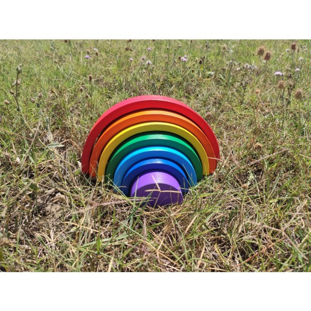 Farklica Doğal Ahşap Eğitici Oyuncak Renkli Gökkuşağı / Rainbow Oto Boyaları Fiyatı