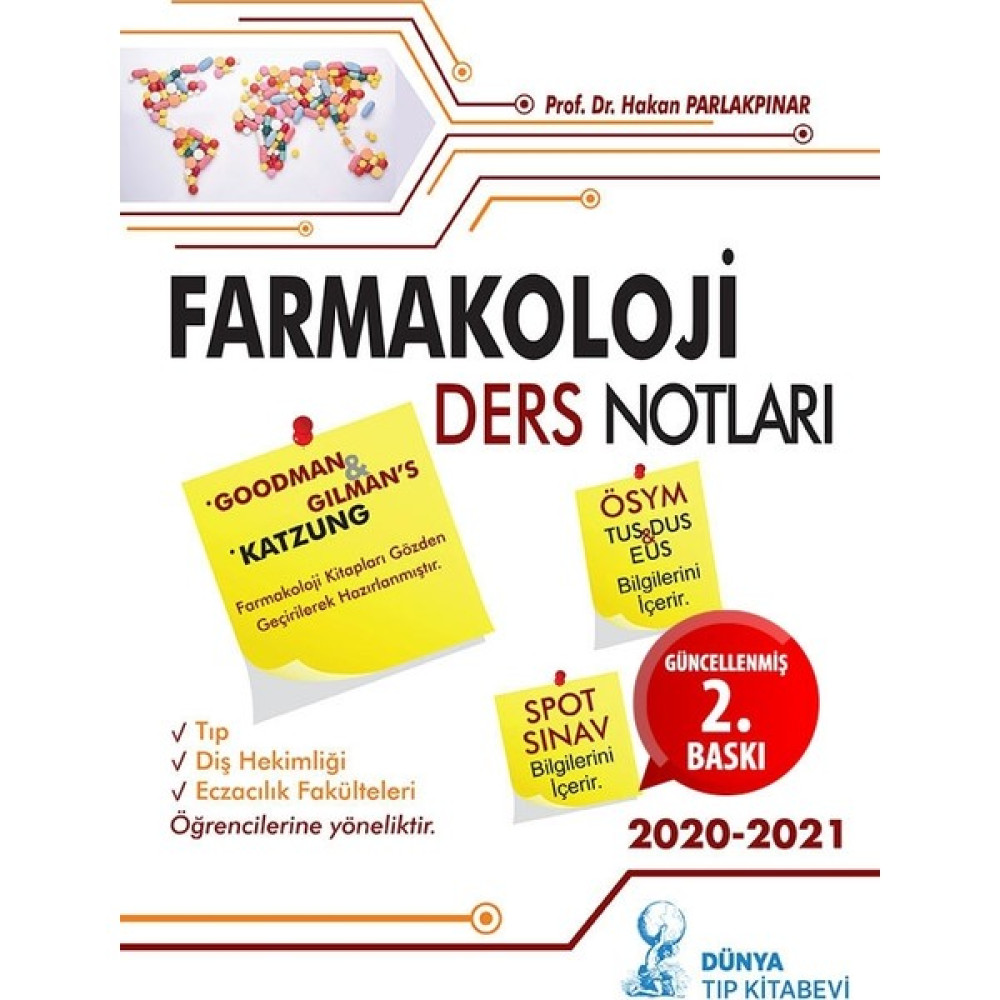 Farmakoloji Ders Notları - Hakan Parlakpınar Tıp Kitapları Fiyatı