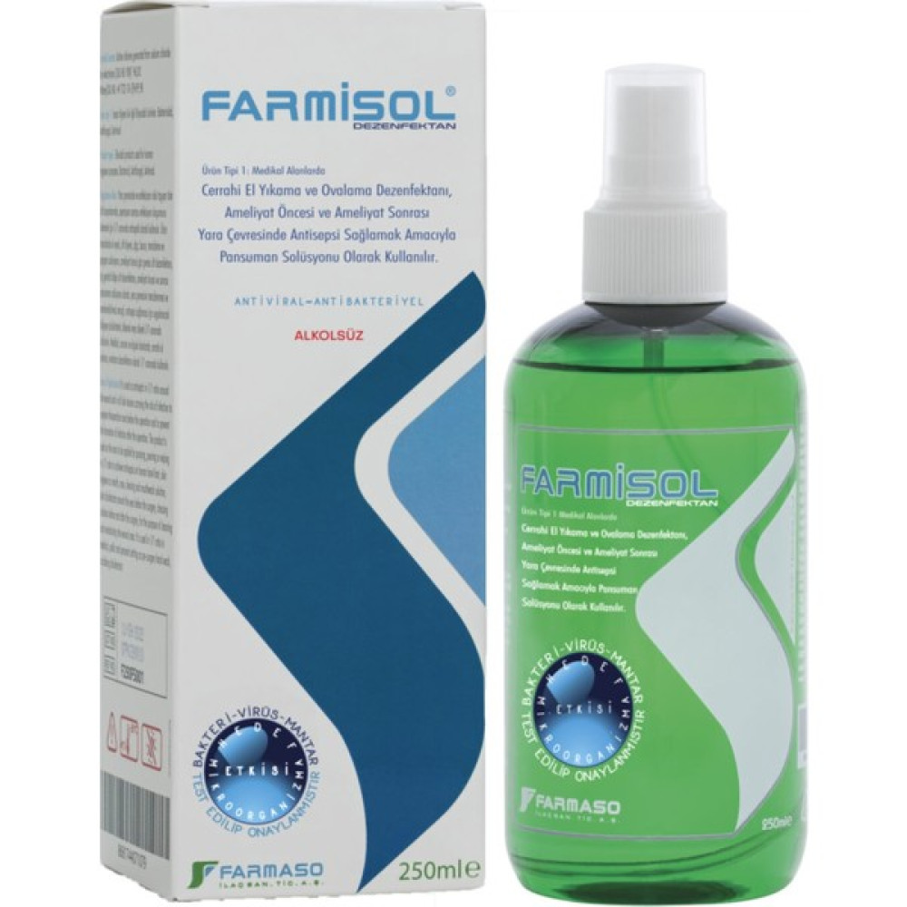 Farmisol Dezenfektan - Medikal Kullanım 250 ml Hijyen ve Temizlik Fiyatı