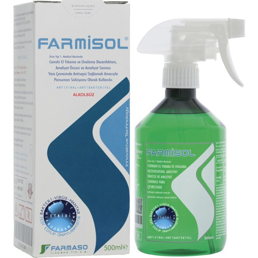 Farmisol Dezenfektan - Medikal Kullanım 500 ml Hijyen ve Temizlik Fiyatı