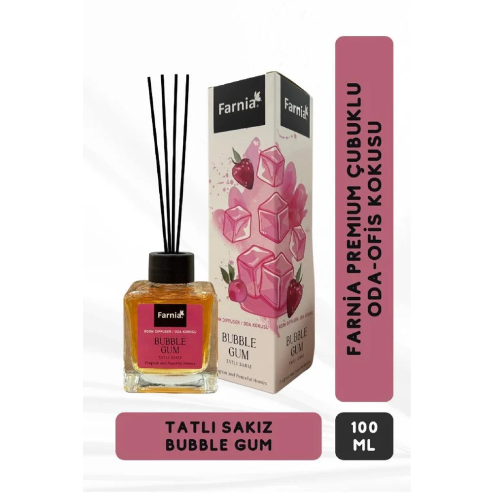 Farnia Premium Çubuklu Oda ve Ofis Kokusu 100 Ml Tatlı Sakız Bubble Gu Oda Kokusu Fiyatı