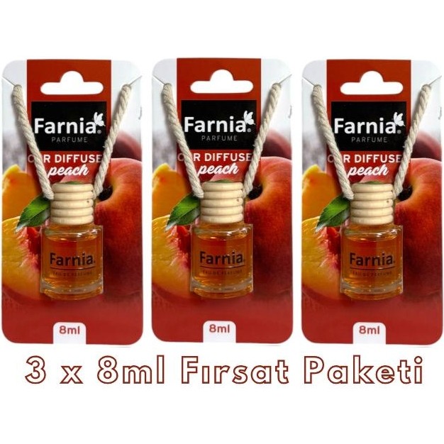 Farnia Yüksek Esanslı Askılı Araç Kokusu Edp Parfüm Şeftali 8 Ml 3 Adet Avantaj Paketi Parfümler Fiyatı