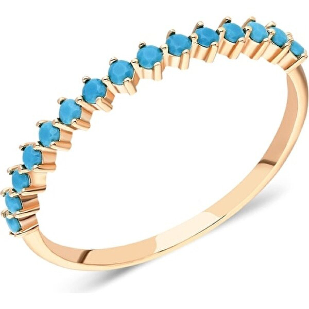 Fasek Gold 925 Ayar Gümüş Yüzük-Firuze Taşlı Yarım Tur Gümüş YÜZÜK-925 Ayar Kadın Hediye Roz Gümüş Yüzük - Rose - 15 Gümüş Yüzük Fiyatı