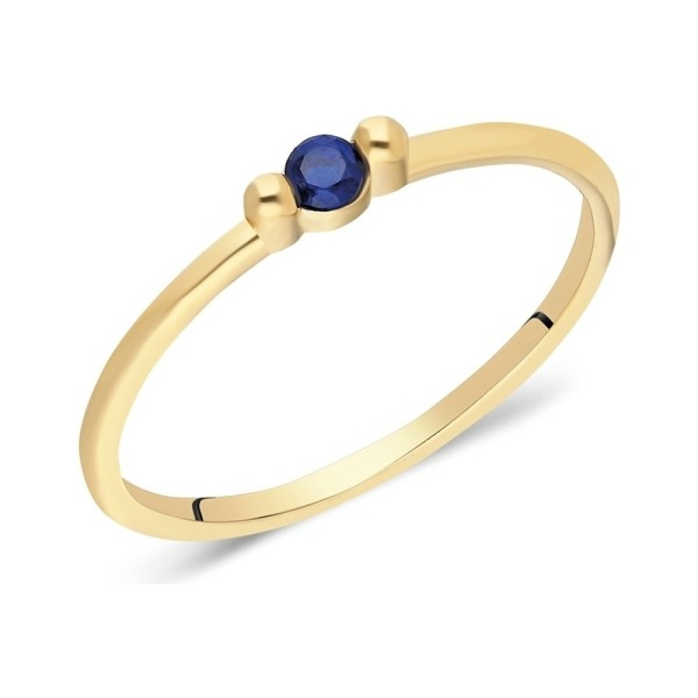 Fasek Gold 925 Ayar Tek Taş YÜZÜK-925 Ayar 0,20 Ct Tek Taş Mavi Safir Yüzük -Tel Tırnak 925 Ayar Tek Taş Evlilik Teklifi Yüzügü - Sarı - 16 Gümüş Yüzük Fiyatı