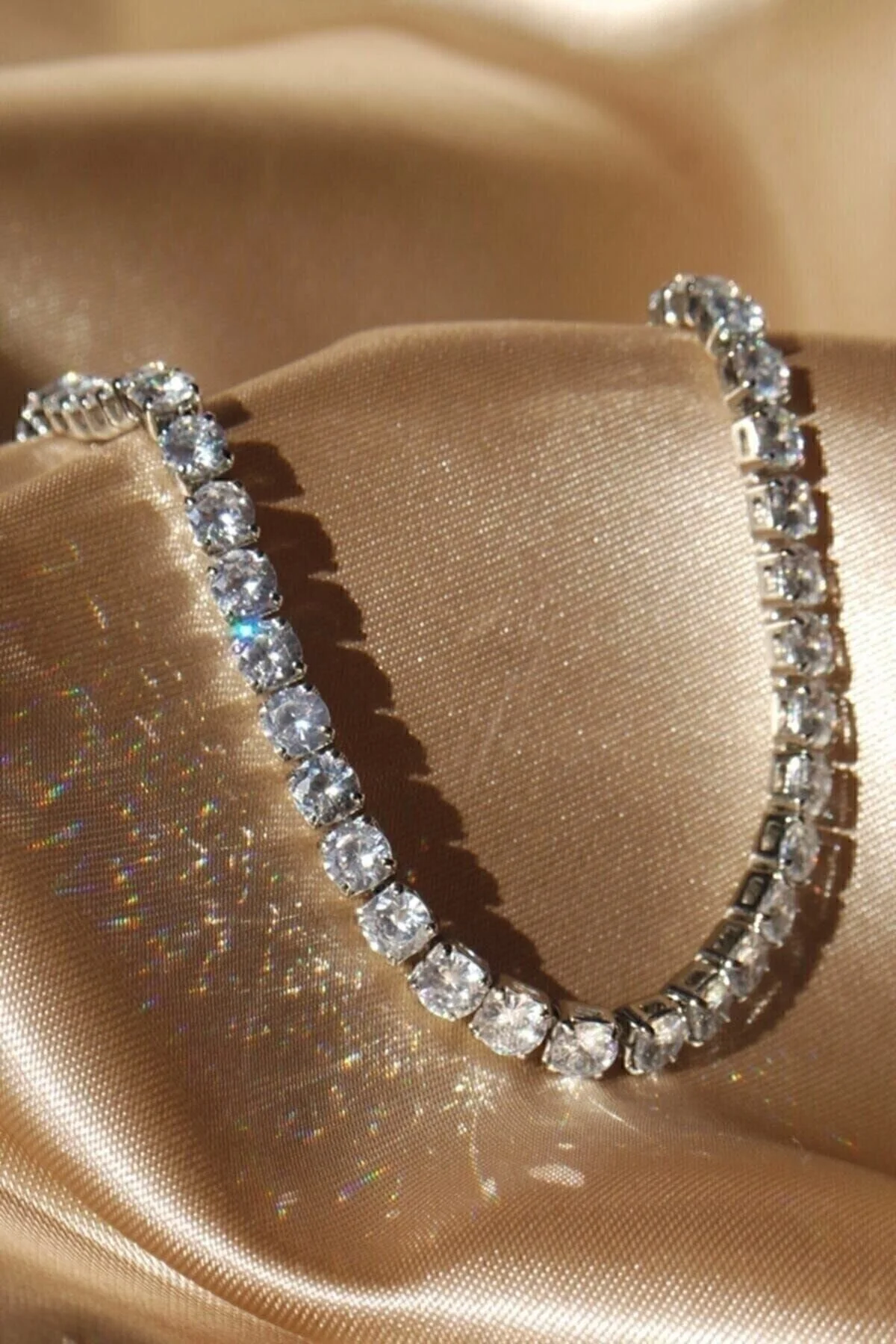 Fashion Jewellery Zirkon Taşlı Pırlanta Modeli Su Yolu Bileklik 17-19 Beden" Bijuteri Bilezik Fiyatı