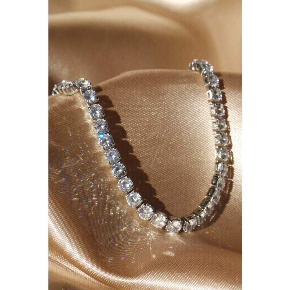Fashion Jewellery Zirkon Taşlı Pırlanta Modeli Su Yolu Bileklik 17 cm Beden Bijuteri Bilezik Fiyatı
